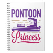 Pontoon Princess Pontooning Motor Bootfahren Notizblock (Vorderseite)