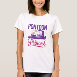 Pontoon Princess Pontooning Motor Bootfahren T-Shirt