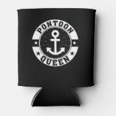 Pontoon Queen Boating Women Sprichwort Geschenke Dosenkühler (Vorderseite)