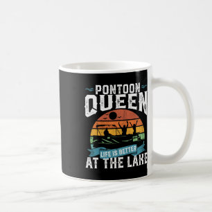 Pontoon Queen Funny Boat Lake Pontooning Frauen Kaffeetasse