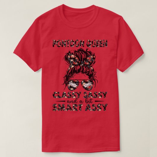 Pontoon Queen Messy Bun Classy Sassy und ein bissc T-Shirt (Design vorne)