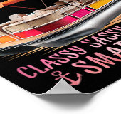 Pontoon Queen Pontoon Boat Party Pontoon Poster (Ecke)