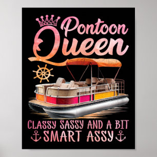 Pontoon Queen Pontoon Boat Party Pontoon Poster