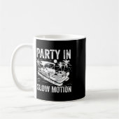 Pontoonboot Bootfahren Cool Lustig Party In Slow M Kaffeetasse (Links)