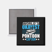 Pontoonboot-Bootsparty Weltweit Okayester Pontoon Magnet (Vorderseite/Rückseite)