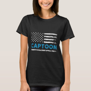 Pontoonboot Captoon Pontoon Kapitän Bootfahren T-Shirt