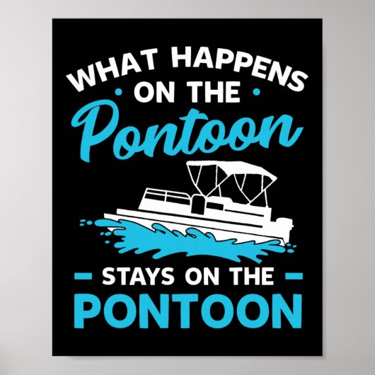 Pontoonboot-Geschenke Kapitän Bootsfahrt Party Lie Poster (Vorne)