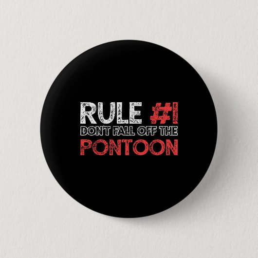 Pontoonboot-Kapitän Boating Vintage Button (Vorderseite)