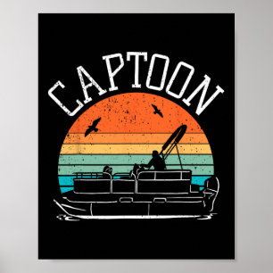 Pontoonboot Kapitän I Captoon I Skipper Pontoon B Poster