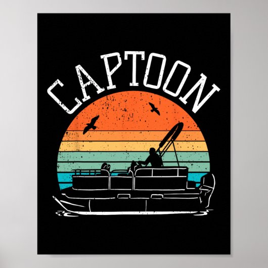 Pontoonboot Kapitän I Captoon I Skipper Pontoon B Poster (Vorne)