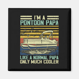 Pontoonboot Kapitän Papa Gag Pontoonfahren Booti Magnet