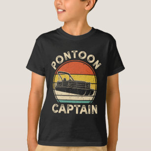 Pontoonboot Kapitän Vintagebootfahren Retro T-Shirt