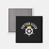 Pontoonboot-Schiffskapitän Geschenk Magnet (Vorderseite/Rückseite)