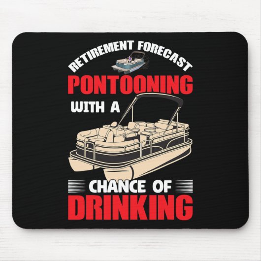 Pontooning zum Trinken - müde Mousepad (Vorne)