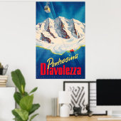 Pontresina Diavolezza Schweiz Vintage Poster (Heimbüro)