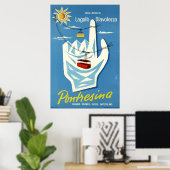 Pontresina, Engadin, Schweiz,Reiseplakat Poster (Heimbüro)