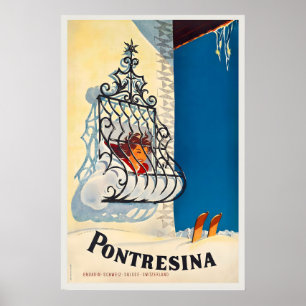 Pontresina Engadin Schweiz Switzerland Suisse Poster