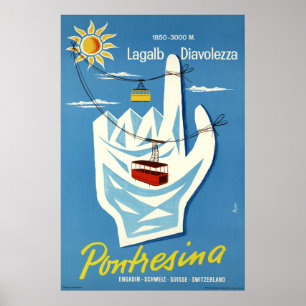 Pontresina, Engadin,Switzerland,Travel Poster