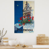 Pontresina - Schweiz, Vintage Travel Poster (Küche)