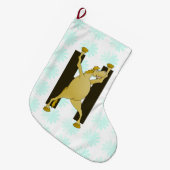 Pony Alphabet Monogram H Großer Weihnachtsstrumpf (Vorderansicht (hängend))