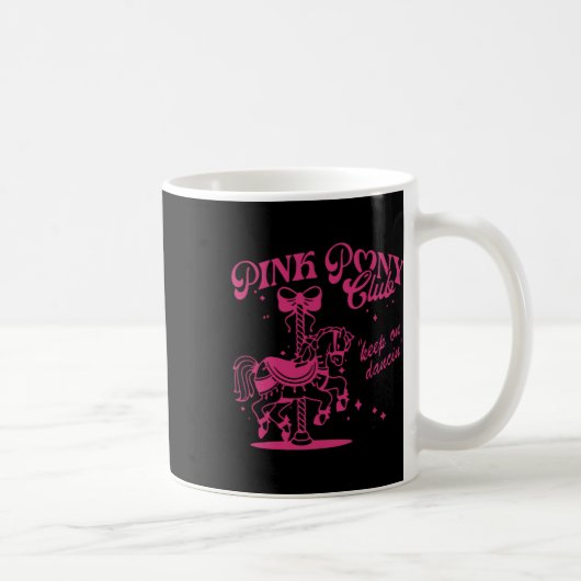 Pony and Heelses Lover Pink Girls Clubs Cowgirl Kaffeetasse (Rechts)