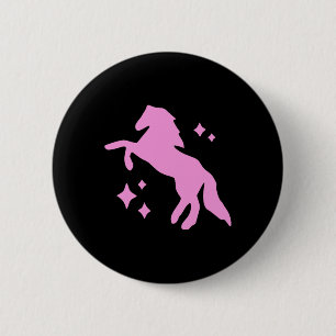 Pony and Heelses Lover Pink Girls Clubs Disco Birt Button