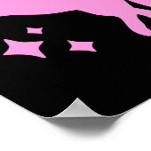 Pony and Heelses Lover Pink Girls Clubs Disco Birt Poster (Ecke)