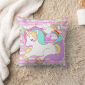 Pony Angel Pink Stripe Kissen (Decke)