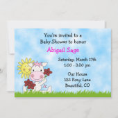 Pony Baby Shower Einladung für Mädchen (Vorderseite)