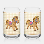 Pony Baby Shower Soda Glass Dosenglas (Rückseite)