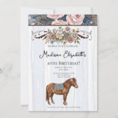 Pony Birthday  Einladung (Vorderseite)