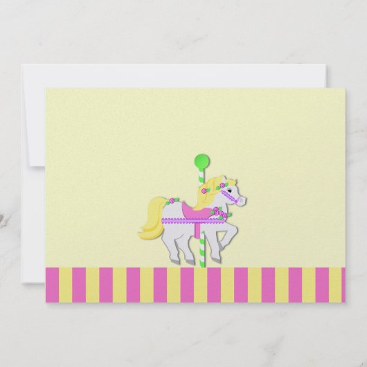 Pony Birthday Party Einladung (Rückseite)