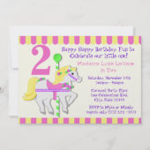 Pony Birthday Party Einladung (Vorderseite)