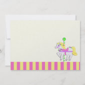 Pony Birthday Party Einladung (Rückseite)