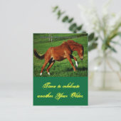 Pony Birthday Postcard Postkarte (Stehend Vorderseite)