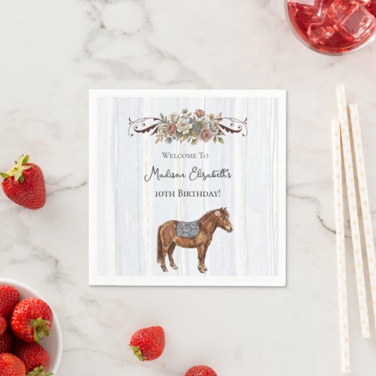 Pony Birthday  Serviette (Beispiel)