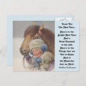 Pony Childhood Memory New Year's Toast Postkarten (Vorne/Hinten)