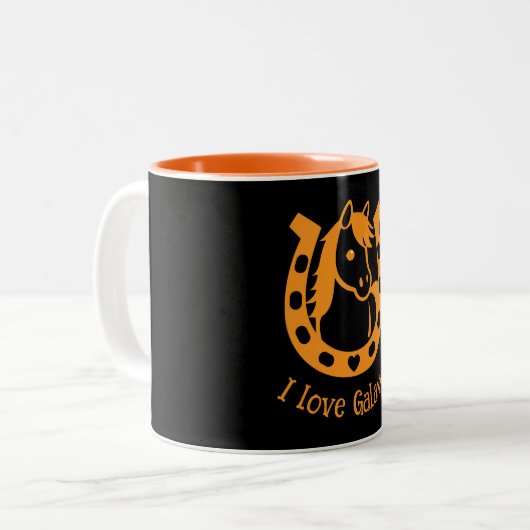 Pony Club Rider Zweifarbige Tasse (Vorderseite Links)