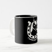 Pony Club Rider Zweifarbige Tasse (Vorderseite Links)