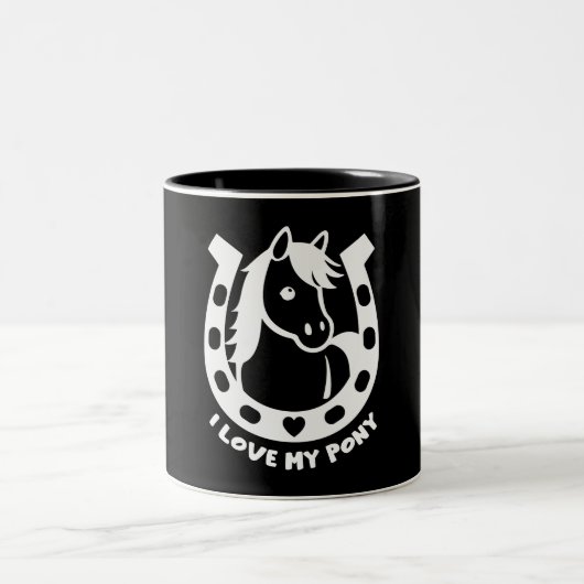 Pony Club Rider Zweifarbige Tasse (Mittel)