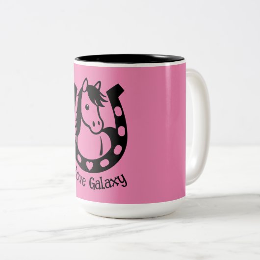 Pony Club Rider Zweifarbige Tasse (VorderseiteRechts)