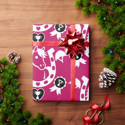 Pony Dressage Wohngestaltung Geschenkpapier (Feiertagsgeschenk)