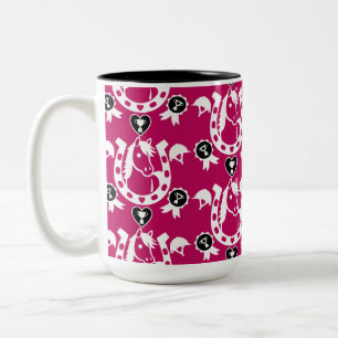 Pony Dressage Wohngestaltung Zweifarbige Tasse