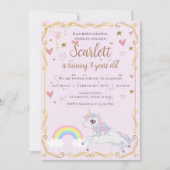 Pony-Einladung zum 3. Geburtstag Einladung (Vorderseite)