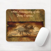 Pony Express Karte Route 150 Jubiläum Mousepad (Mit Mouse)