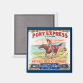 Pony Express Kirschen Werbemagnet Magnet (Vorderseite/Rückseite)