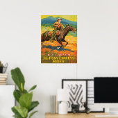 Pony Express 🌄 Kit Carson Historic Cowboy Poster (Heimbüro)