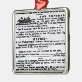 Pony Express, neun Tage Silbernes Ornament (Links)