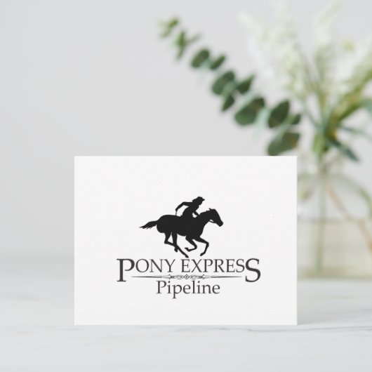 Pony Express-Pipeline Postkarte (Stehend Vorderseite)