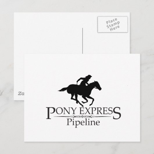 Pony Express-Pipeline Postkarte (Vorne/Hinten)